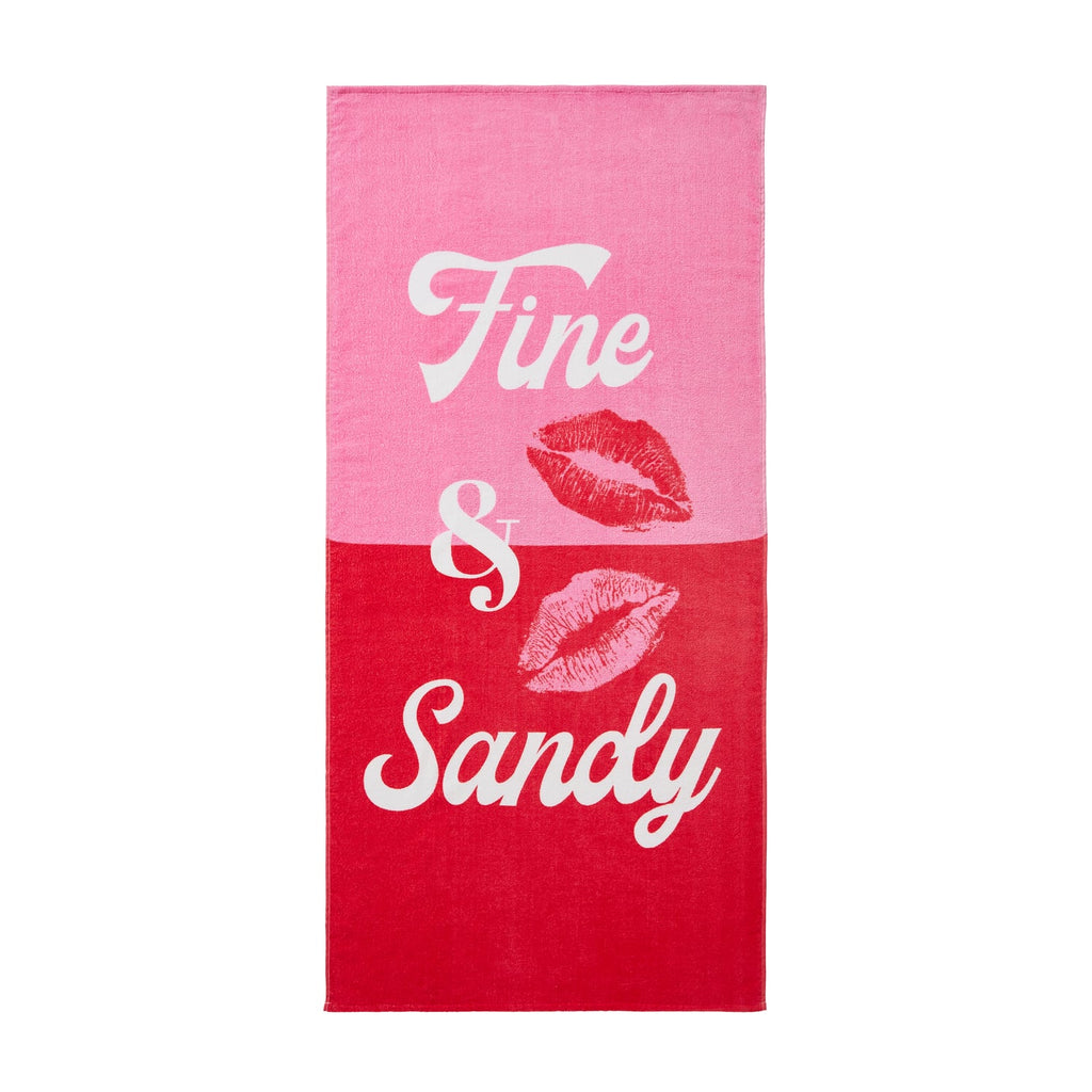 Catherine Lansfield Cotton Beach Towel 76cm x 160cm - Fine And Sandy Beach Towel
