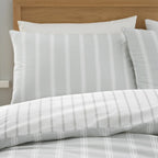 Bianca Ashford Stripe 200 Thread Count 100% Cotton Reversible Duvet Cover Set - Silver image 11