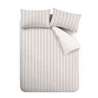 Bianca Ashford Stripe 200 Thread Count 100% Cotton Reversible Duvet Cover Set - Silver image 7