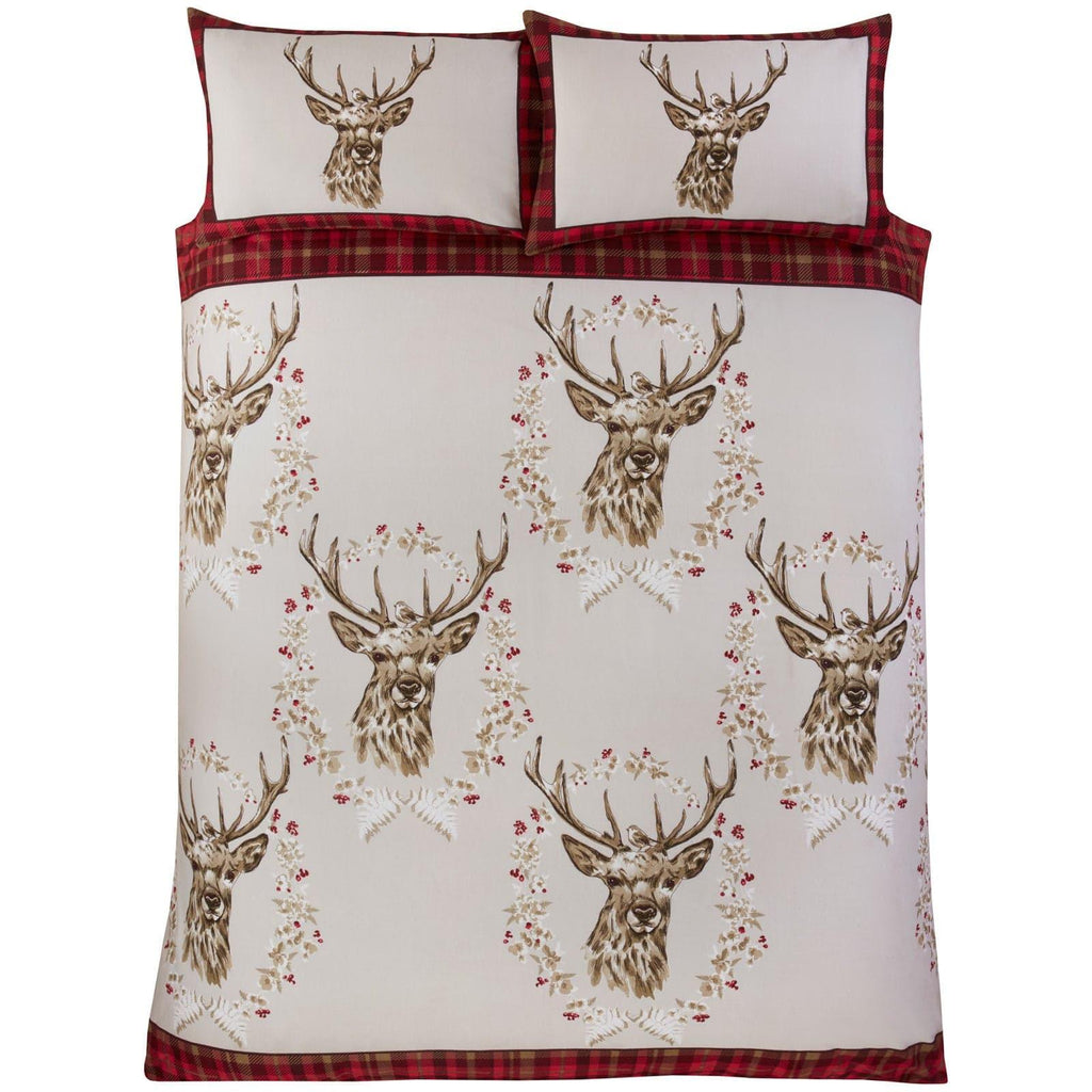 Angus Stag Flannelette Duvet Cover Set