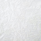Bianca Fine Linens Fleur Matelassé Duvet Cover Set - White - Embroidery Floral Duvet Set