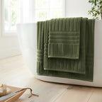 Bianca Hotel 600gsm Cotton Towel - Olive Green - Hotel Towels Olive