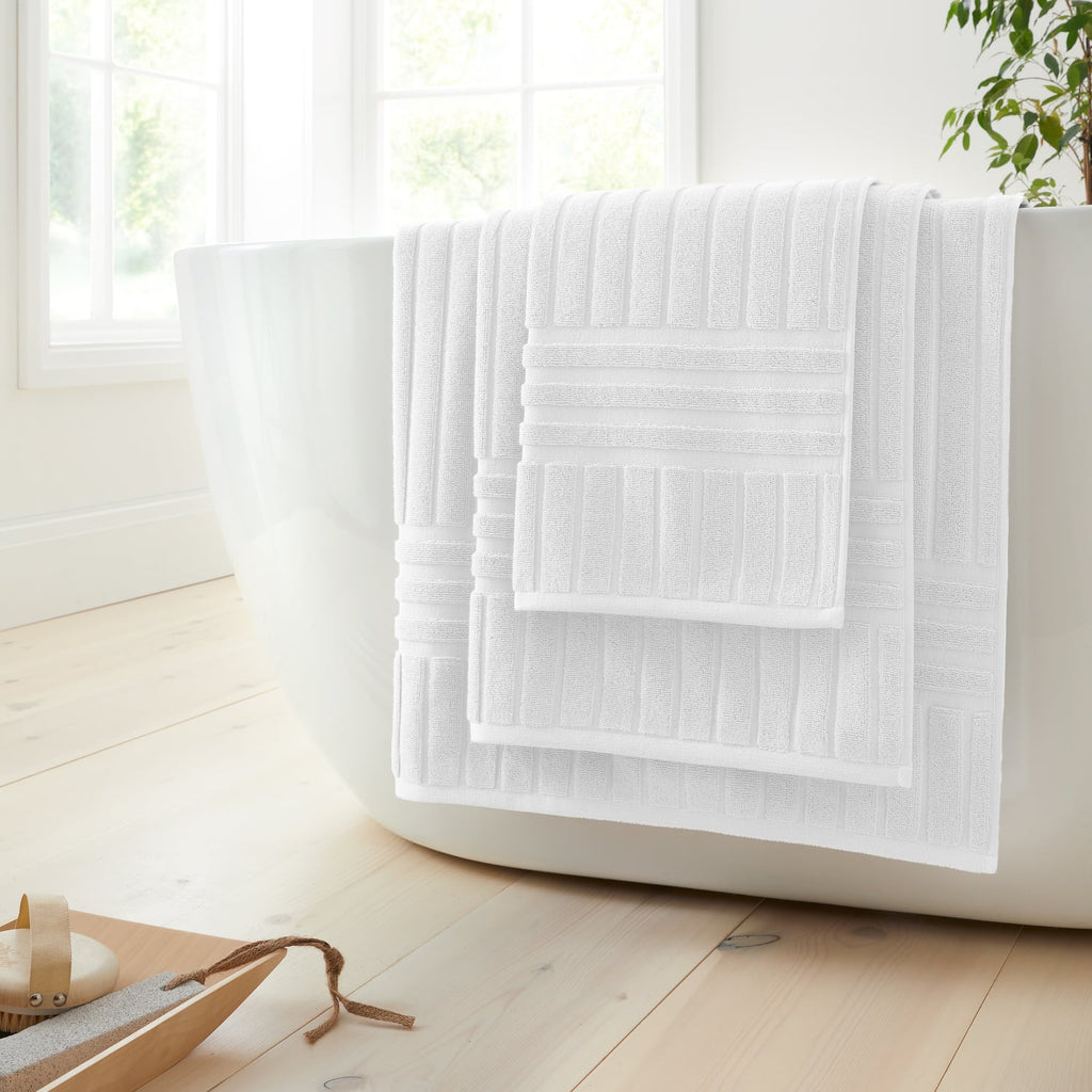 Bianca Hotel 600gsm Cotton Towel - White - Hotel Towels White