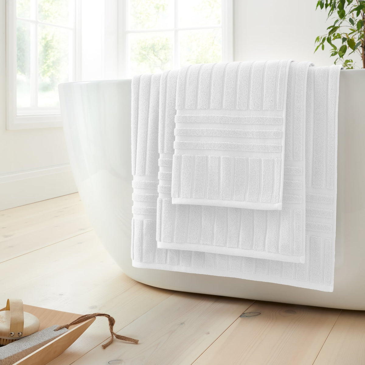 Bianca Hotel 600gsm Cotton Towel - White - Hotel Towels White