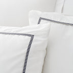 Bianca Contrast Trim 200 Thread Count Cotton Duvet Cover Set - White / Black image 3