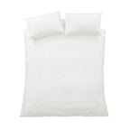 Bianca Contrast Trim 200 Thread Count Cotton Duvet Cover Set - White / Natural image 12