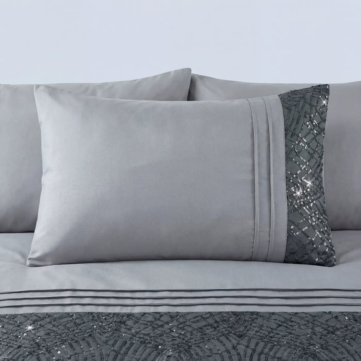 Charleston Glitter Duvet Cover Set - Grey image 2