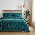 Paloma Velvet Duvet Cover Set - Emerald