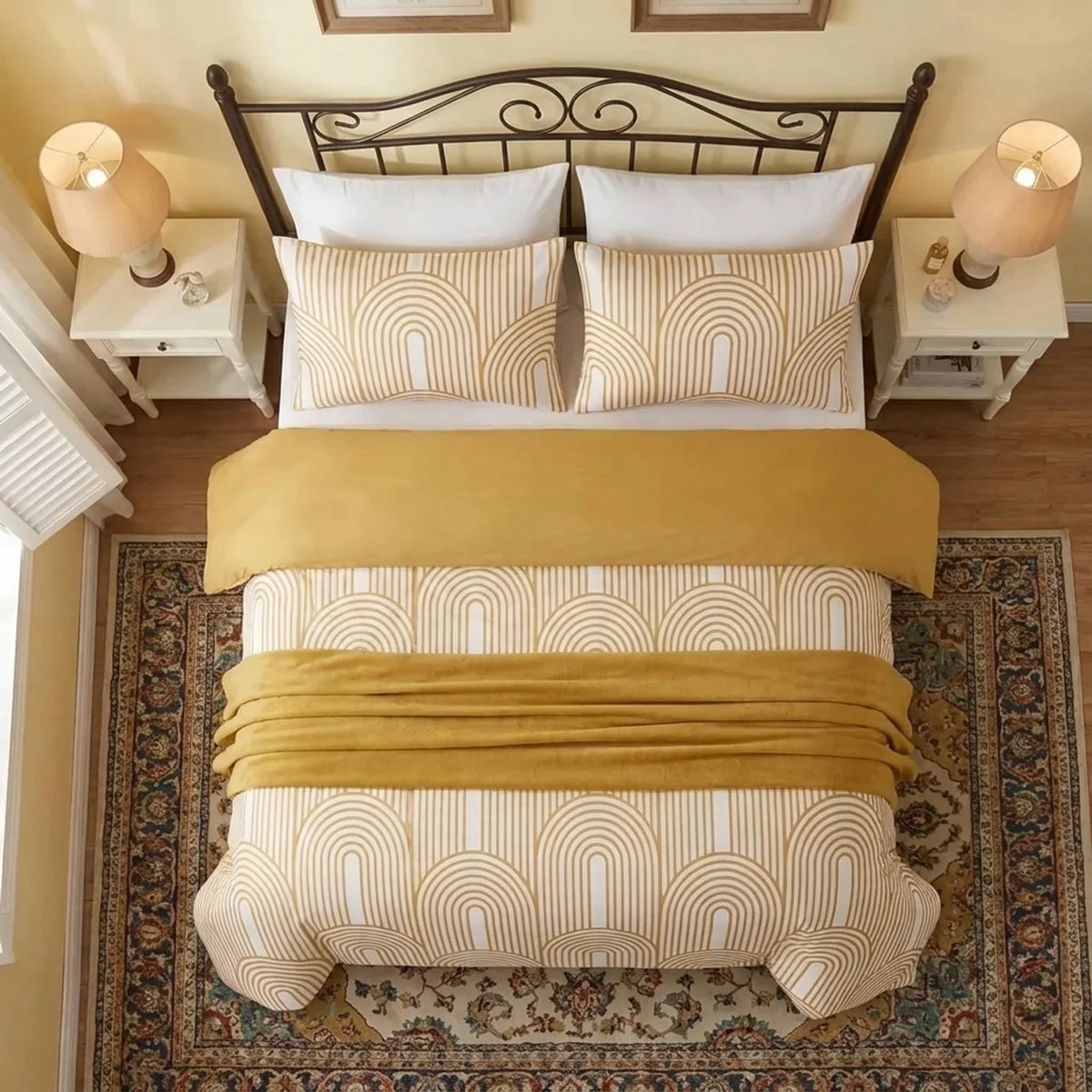 Arches Ochre Duvet Cover Bedding Set-5