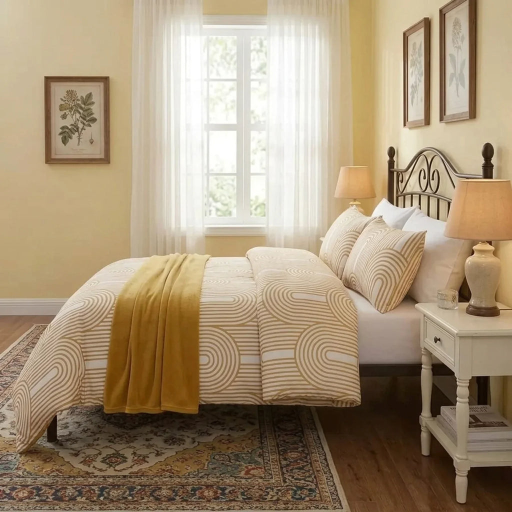 Arches Ochre Duvet Cover Bedding Set-6