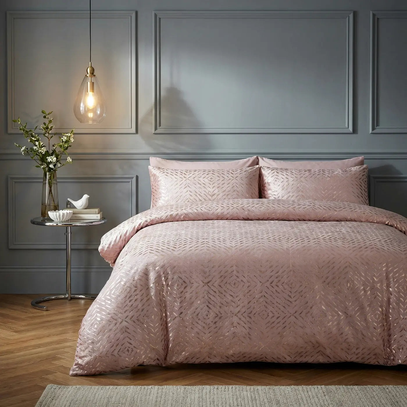 Bellagio Metallic Velvet Duvet Cover Set