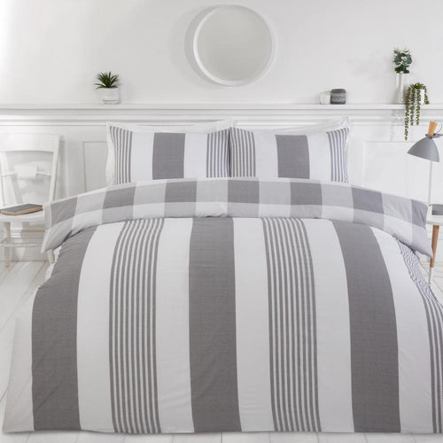 Chambray Stripe Duvet Cover Set