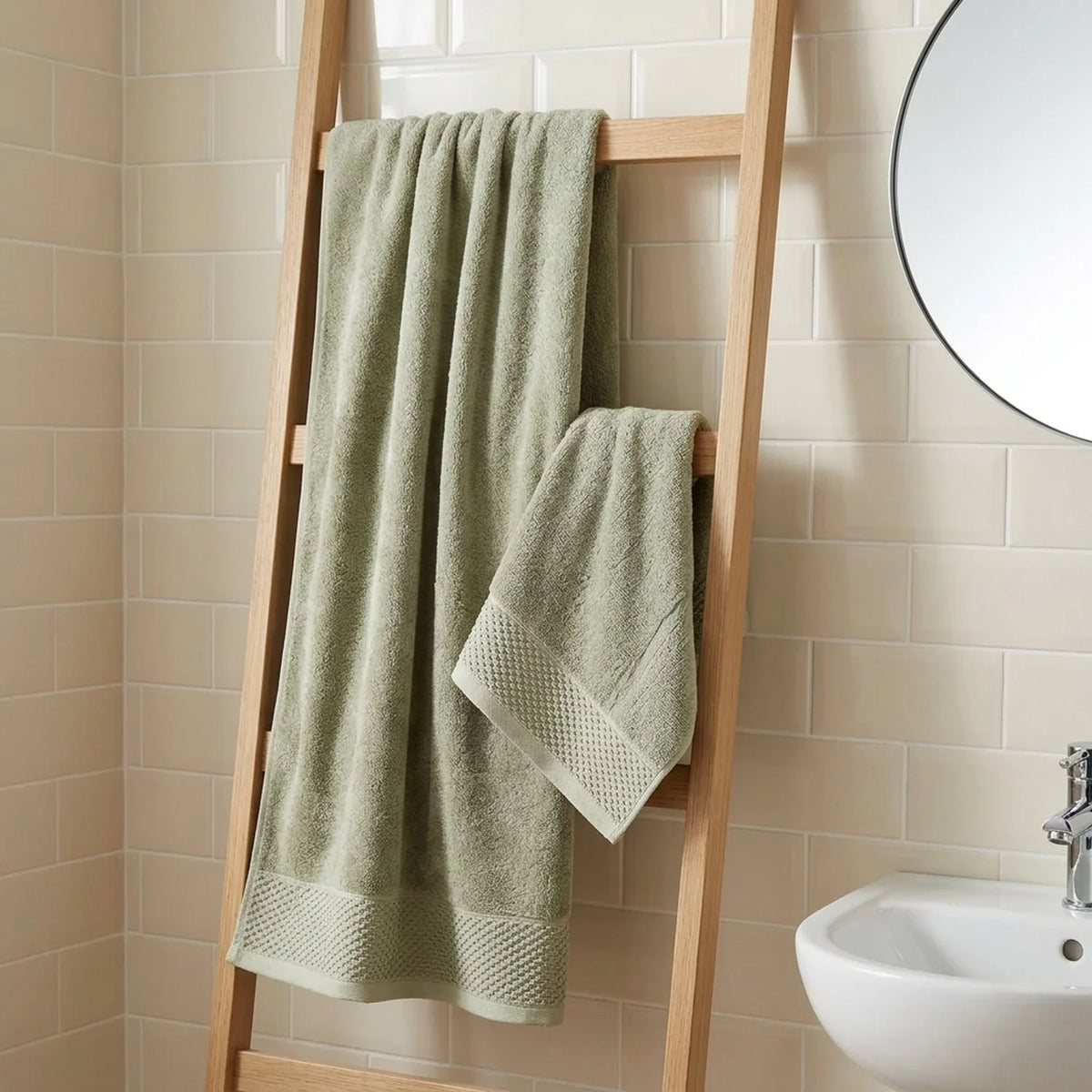Eden 500gsm Olive 100% Cotton Towels-3