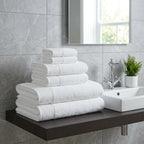 Eden 500gsm White 100% Cotton Towels-1