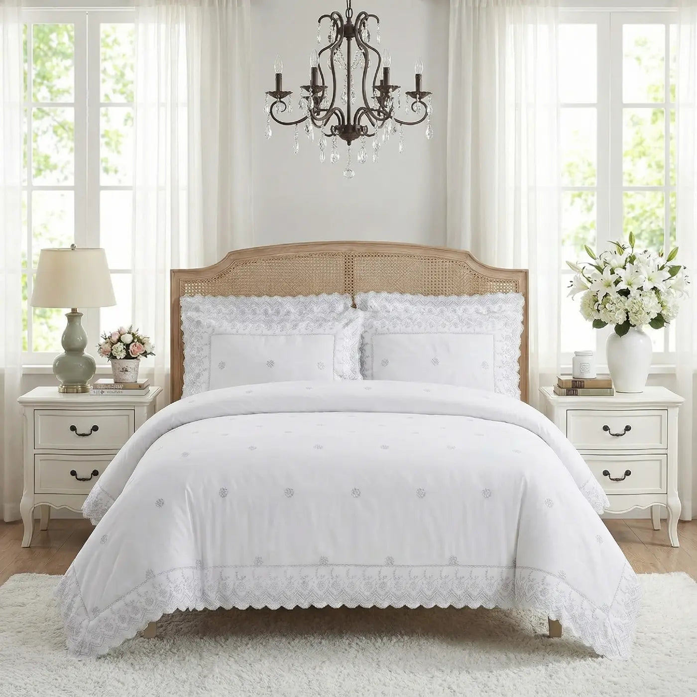 Gabrielle Embroidered Duvet Cover Set