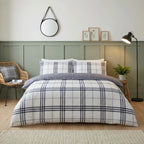 Harris Check Duvet Cover Set - Denim