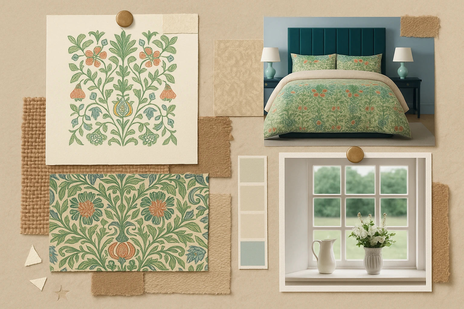Heritage Flora Duvet Cover Bedding Set