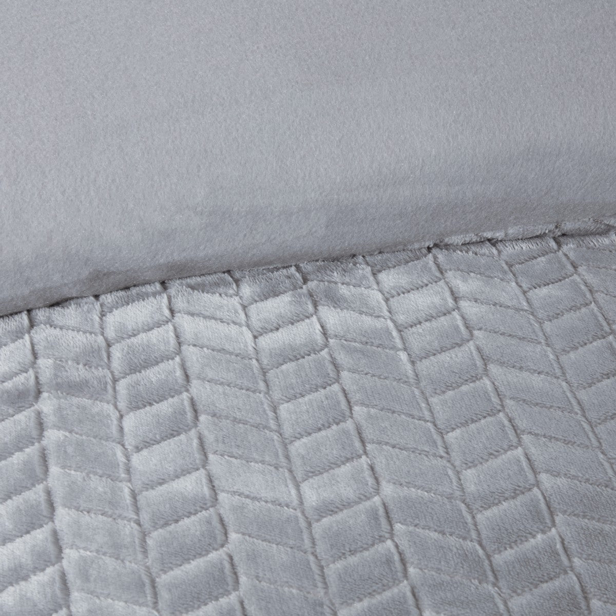 Chevron Teddy Fleece Duvet Cover Set