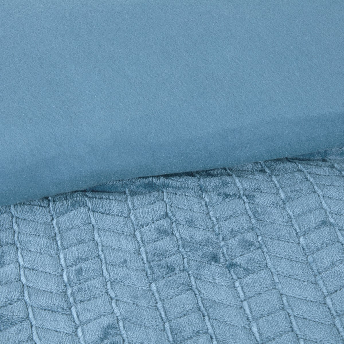 Chevron Teddy Fleece Duvet Cover Set