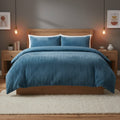 Chevron Teddy Fleece Duvet Cover Set