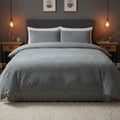 Diamond Cut Teddy Fleece Duvet Cover Set