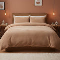 Waffle Teddy Fleece Duvet Cover Set
