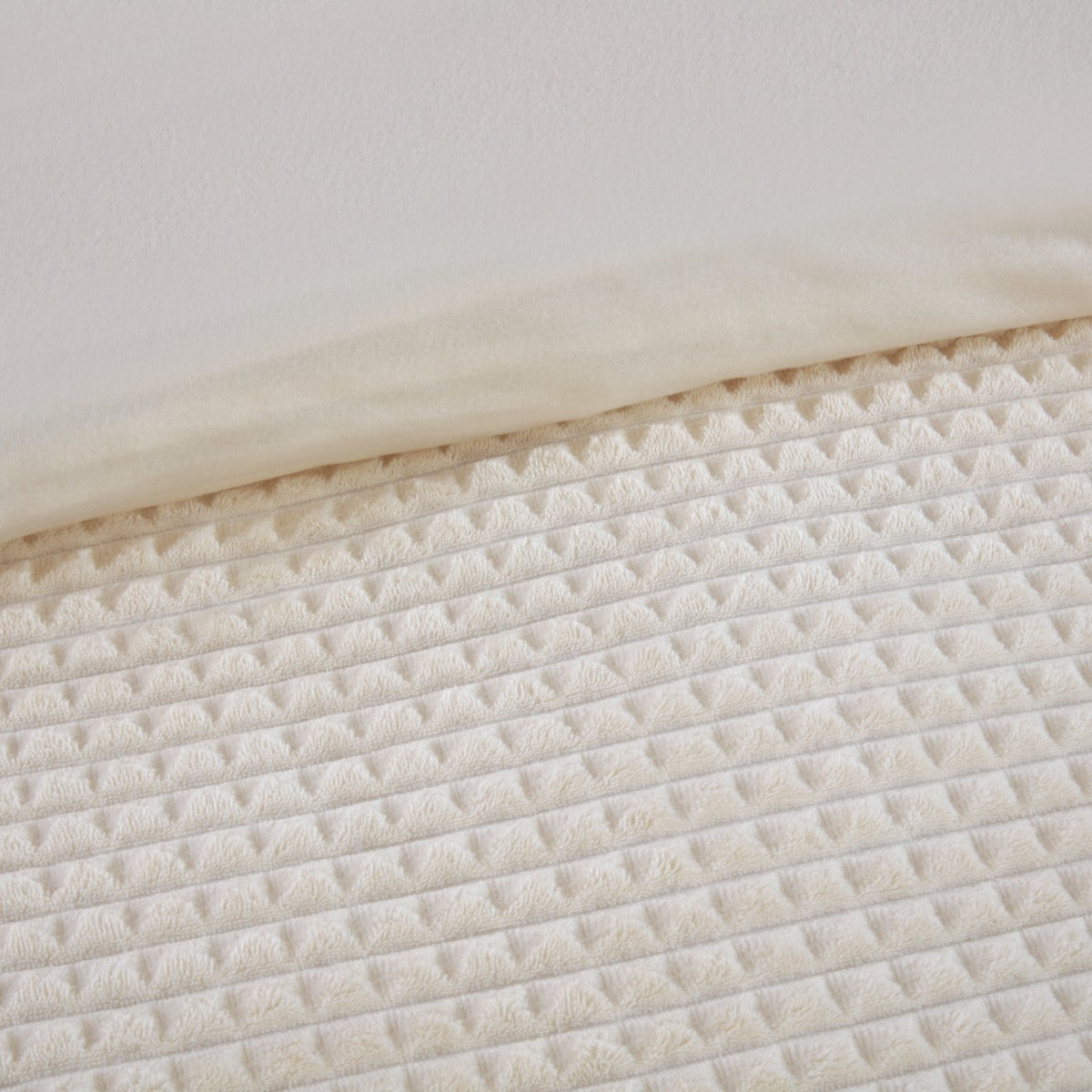 Waffle Teddy Fleece Duvet Cover Set