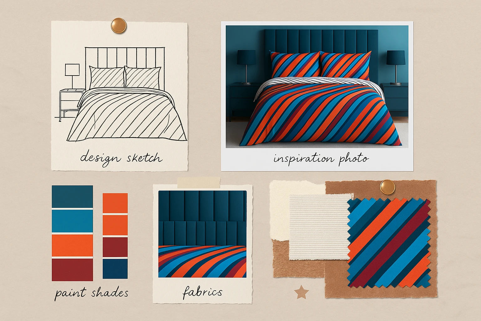 Oxford Stripe Duvet Cover Bedding Set