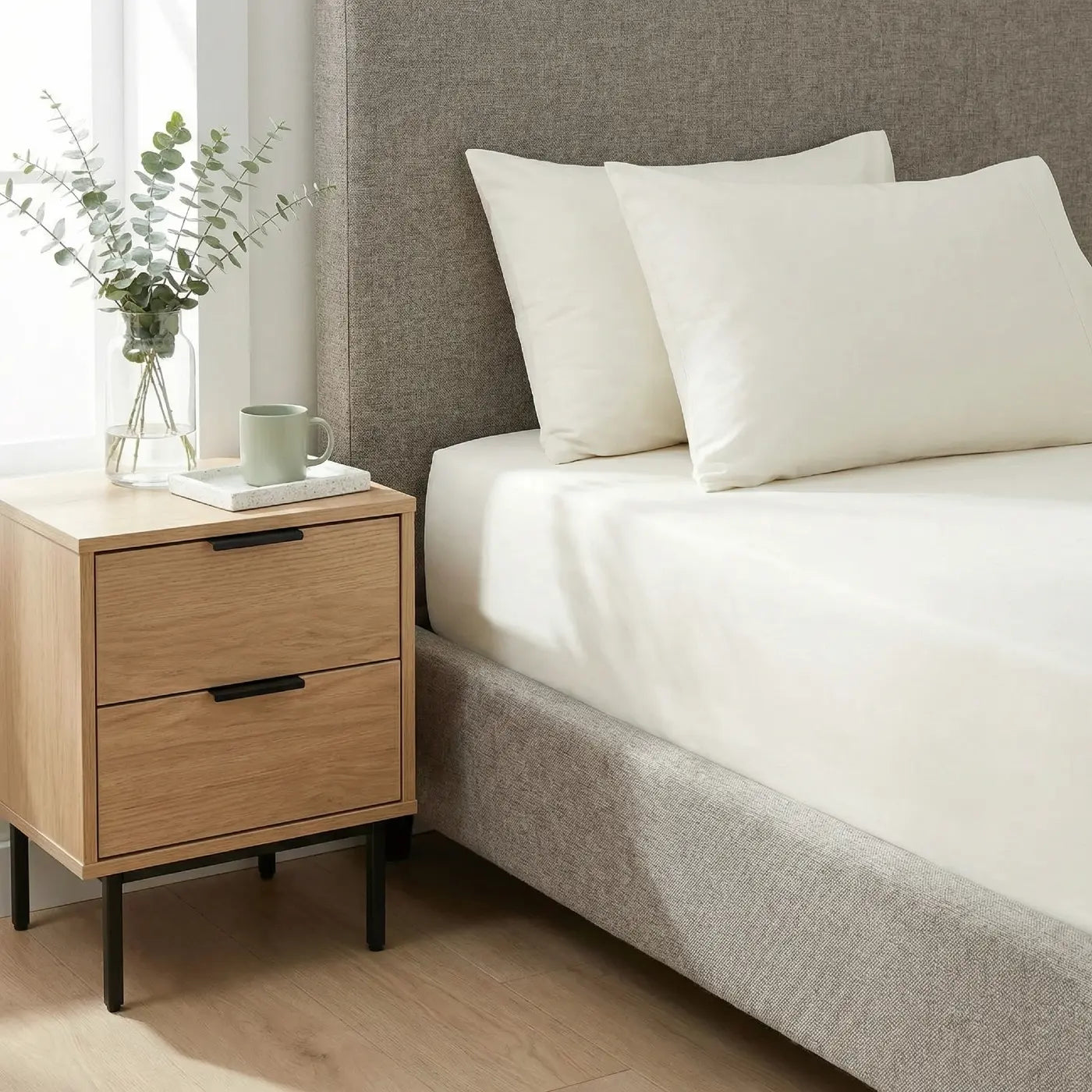Percale 180 Thread Count Fitted Sheet 25cm Deep
