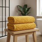 Safari 500gsm Mustard Yellow 100% Cotton Towels-4