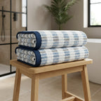 Santa Cruz 500gsm Blue 100% Cotton Towels-4