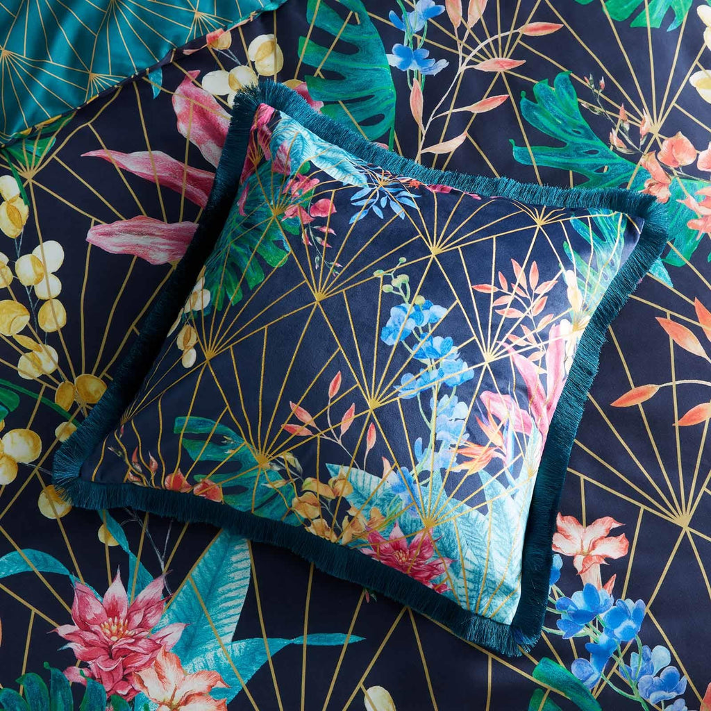 Hyperion Interiors Aloria Botanical Tassel Fringe Cushion Cover 50cm x 50cm