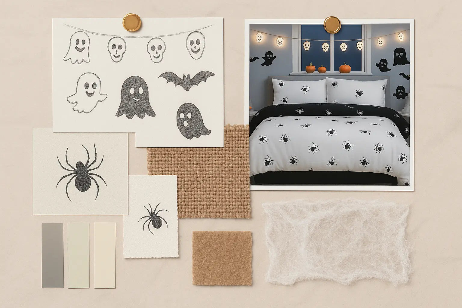 Black Spider Duvet Cover Bedding Set