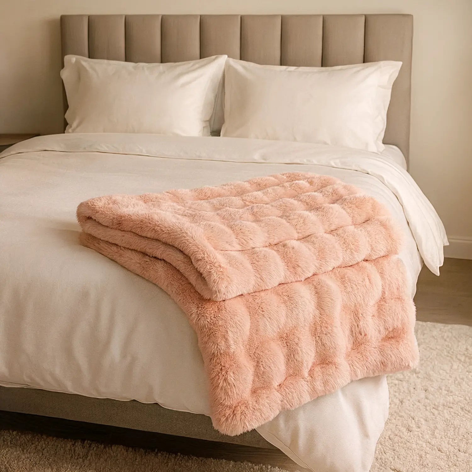 Luxury Fur 3D Throw Blanket 150 x 200cm by Rapport Home