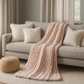 Cable Knit Throw Blanket 127cm x 152cm by Rapport Home