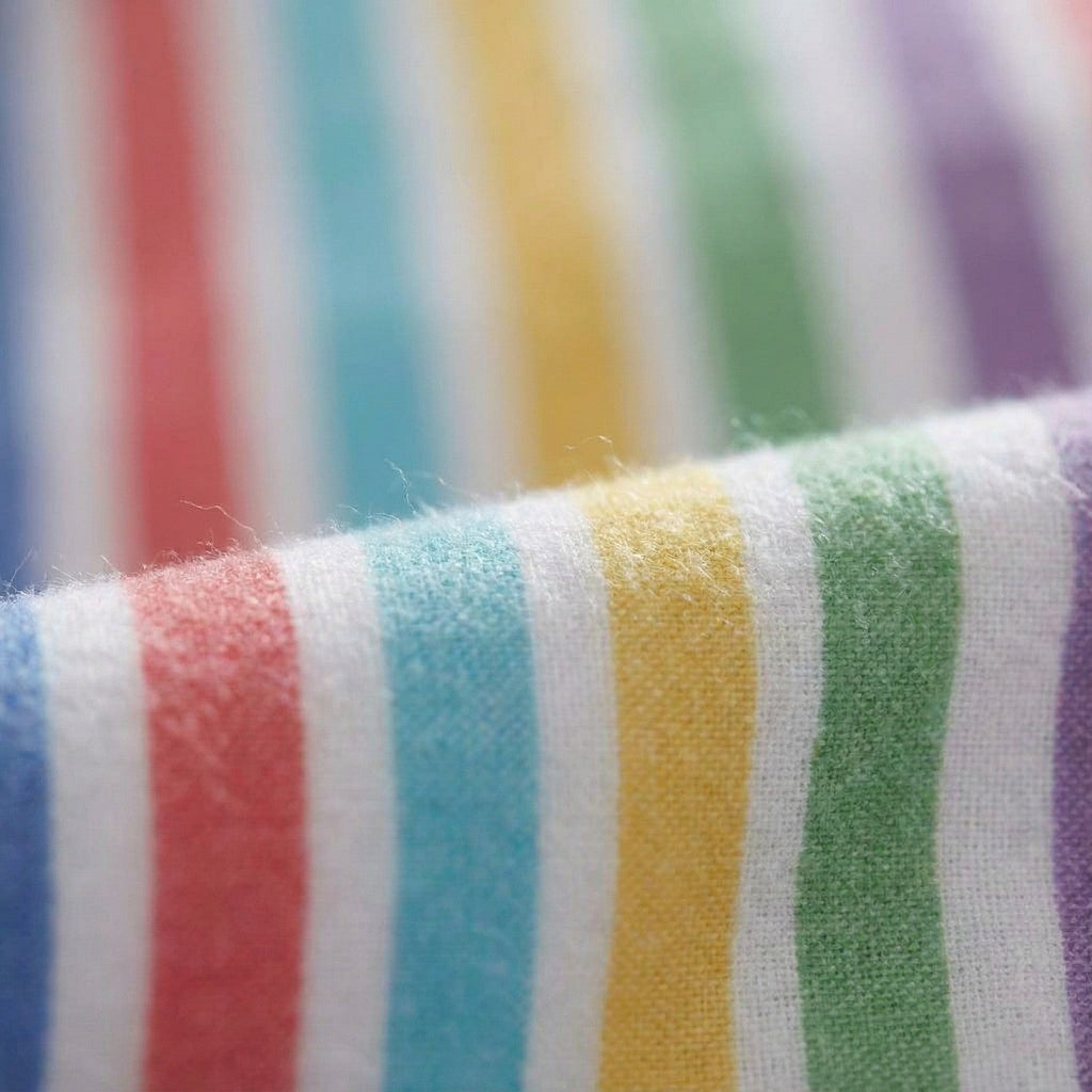 Candy Stripe Flannelette Duvet Cover Set