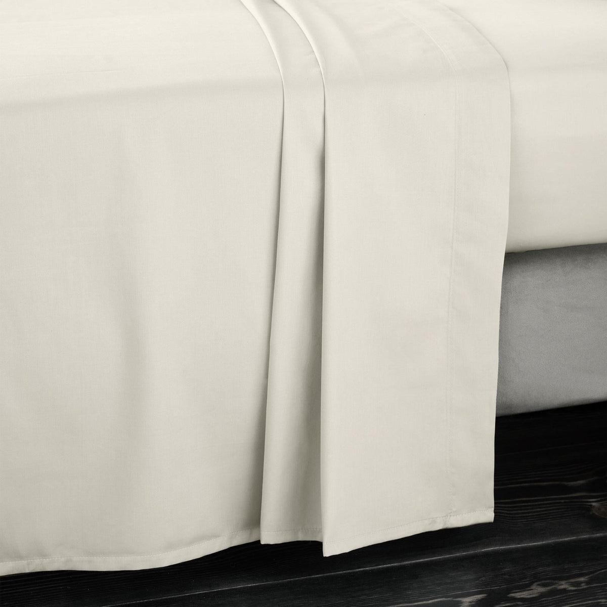 Bianca 400 Thread Count Cotton Sateen Flat Sheet - Oyster