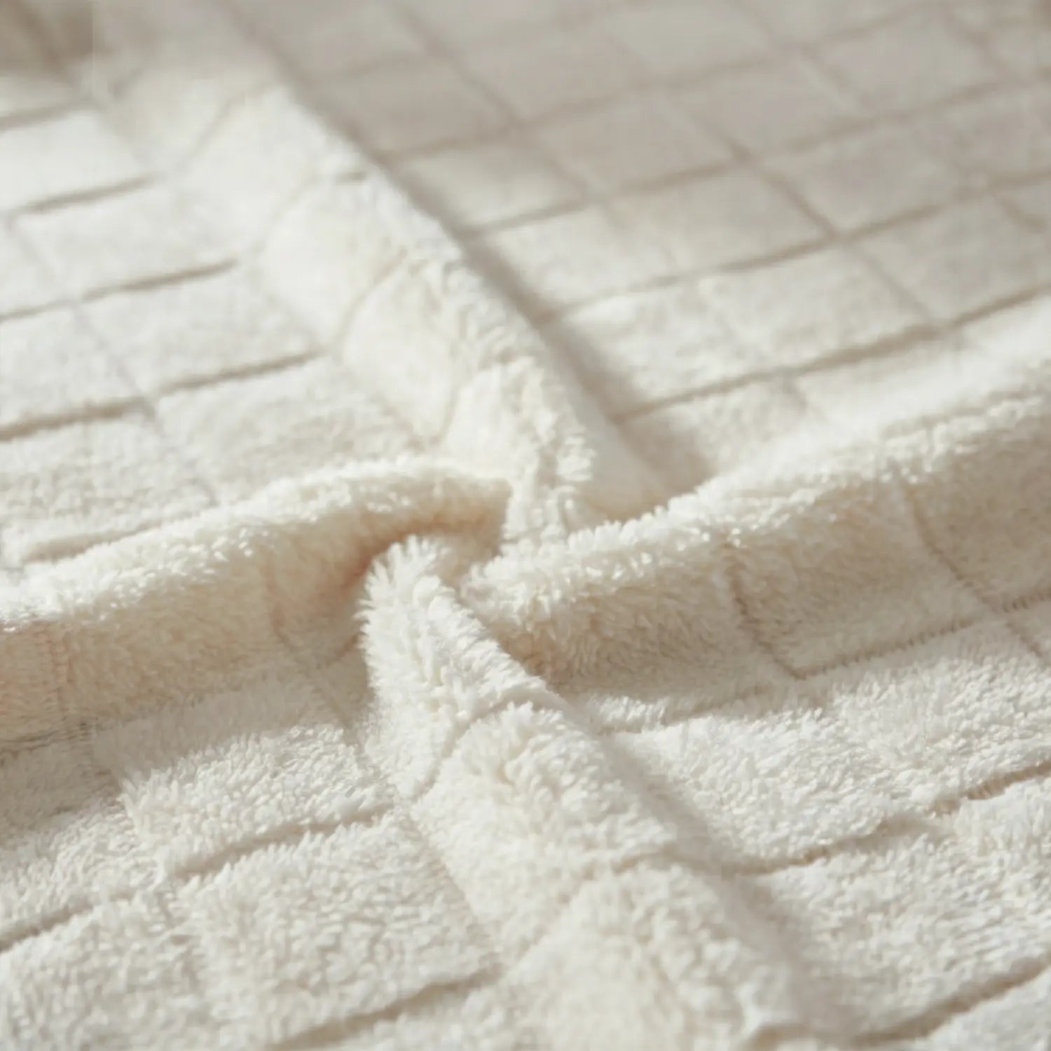 Check Teddy Fleece Duvet Cover Set