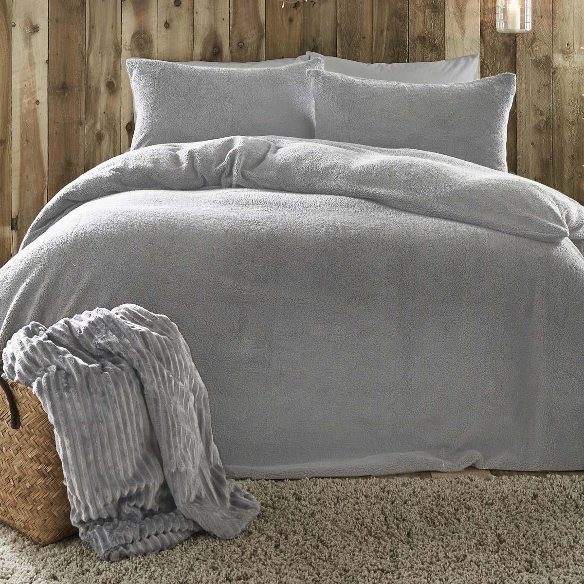 Sherpa Teddy Fleece Duvet Cover Set