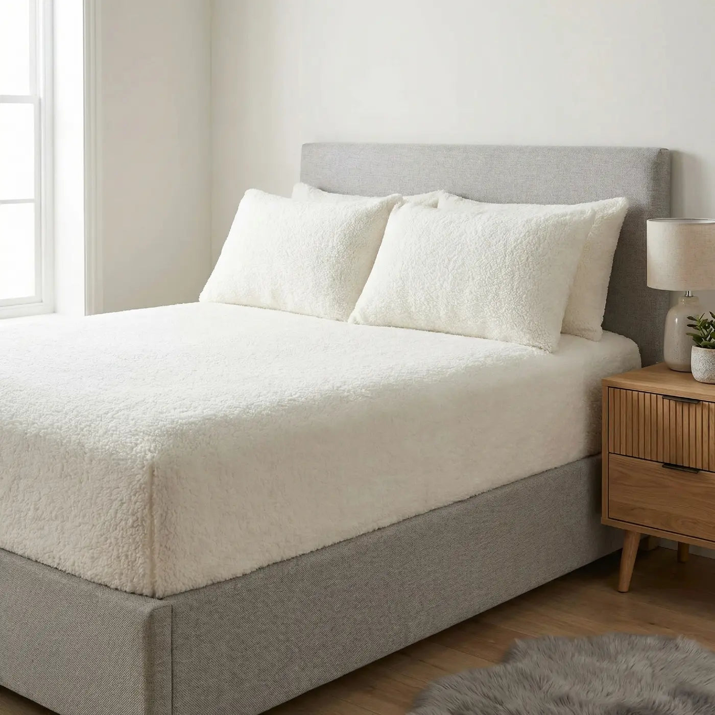 Teddy Fleece Fitted Sheet 30cm Deep