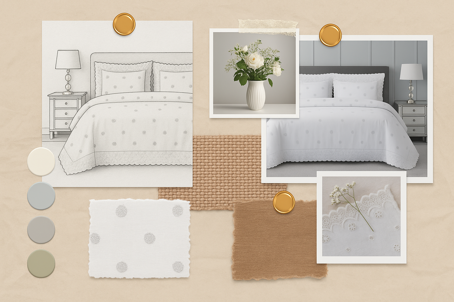 Gabrielle Embroidered Duvet Cover Bedding Set