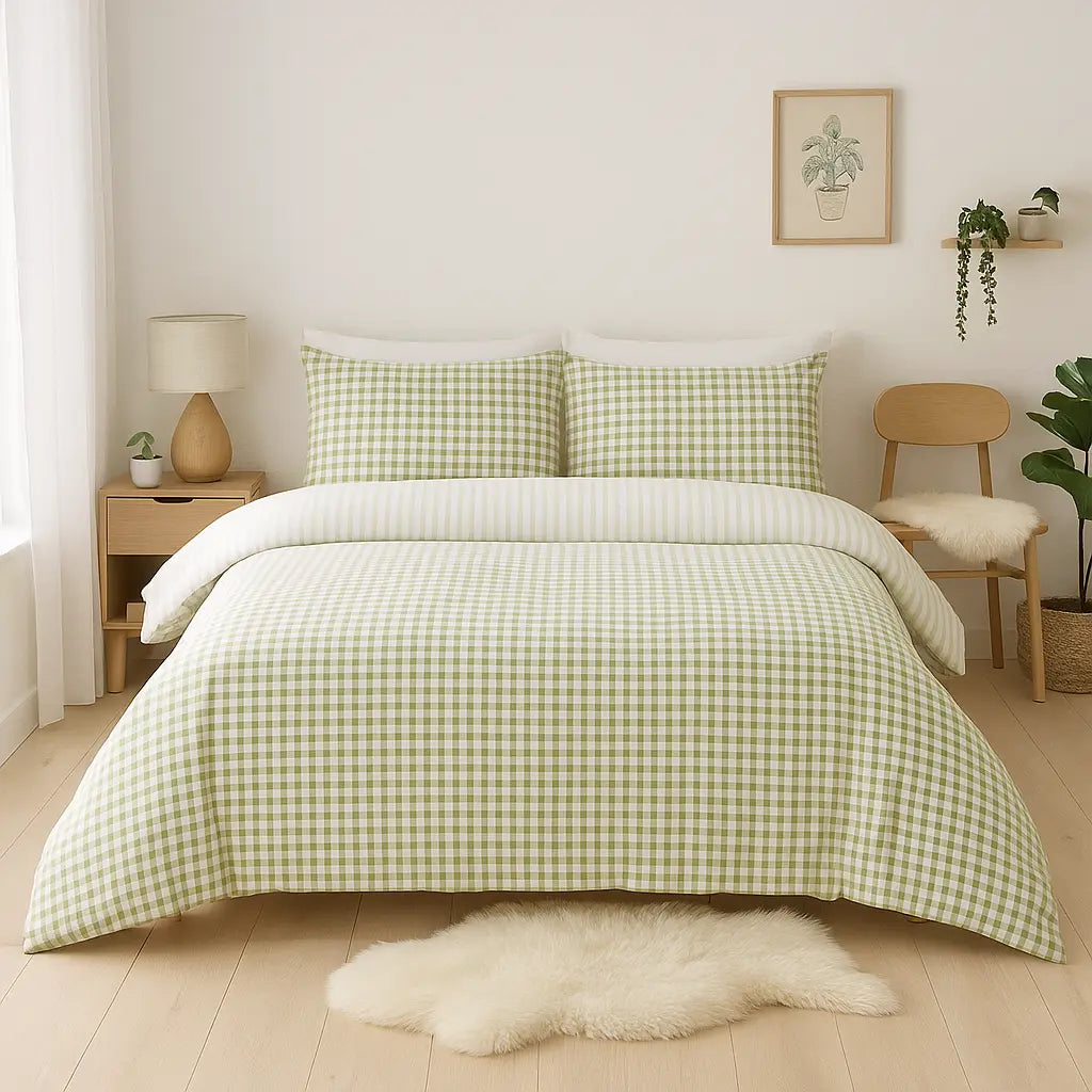Gingham Check Duvet Cover Set