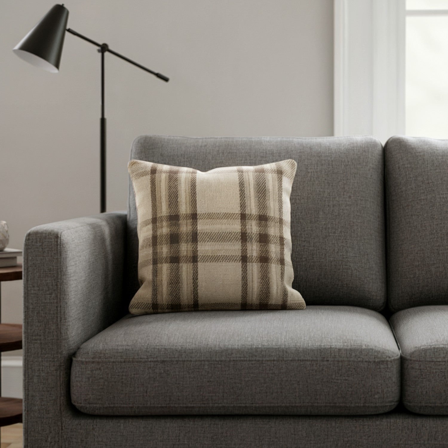 Highland Check Cushion Cover Microfibre 17" x 17