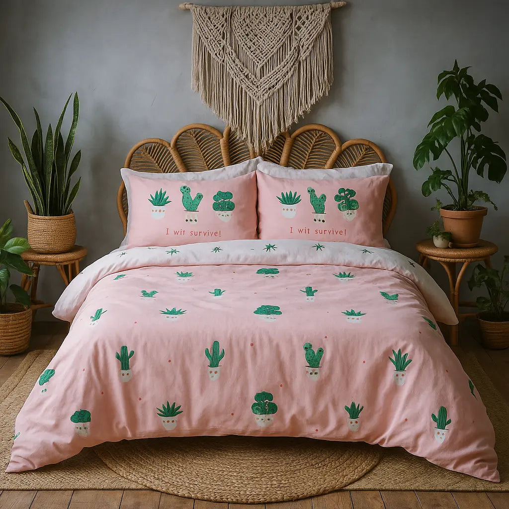 So Soft I Will Survive Pink Duvet Cover Set