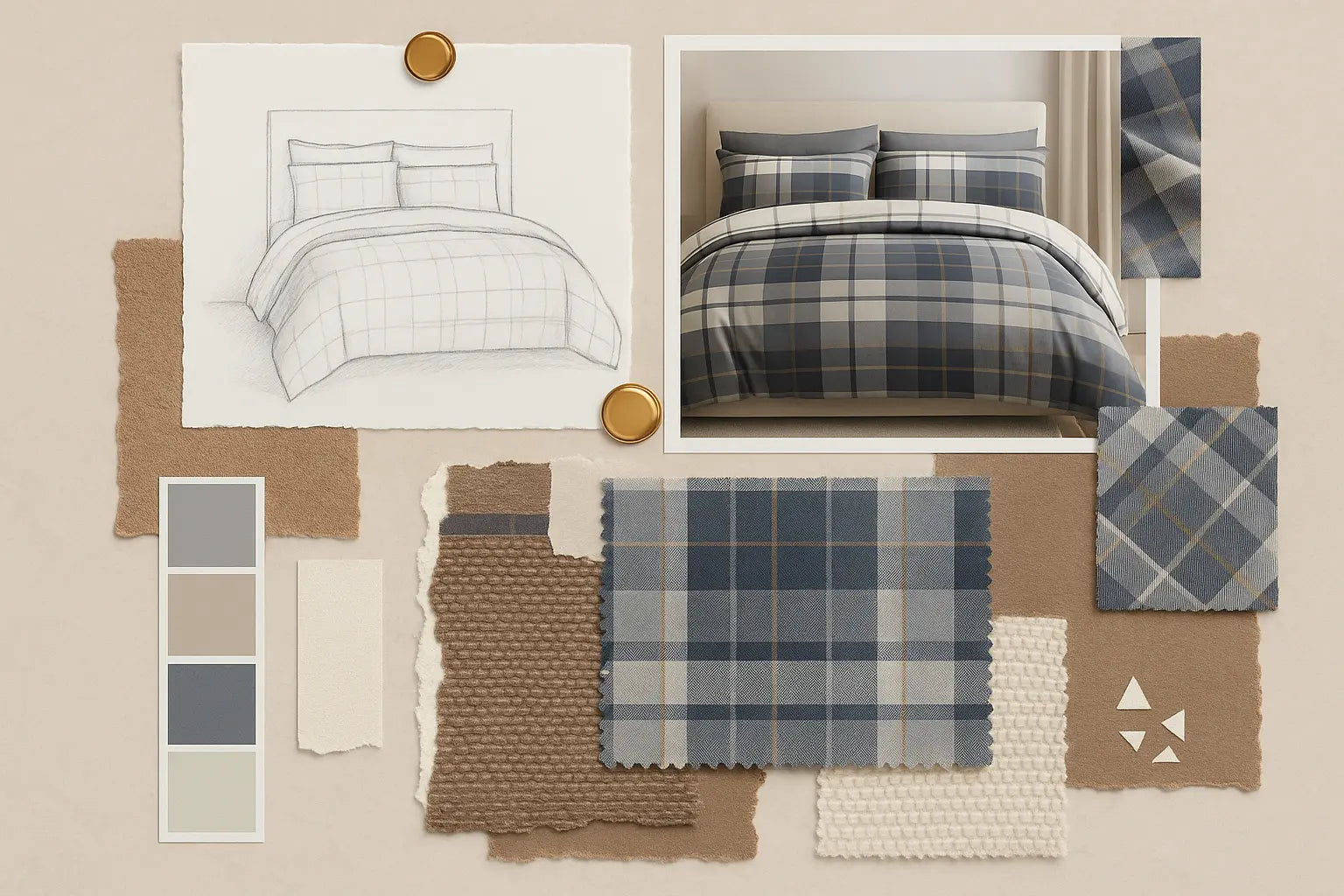 Lomond Check Flannelette Duvet Cover Bedding Set