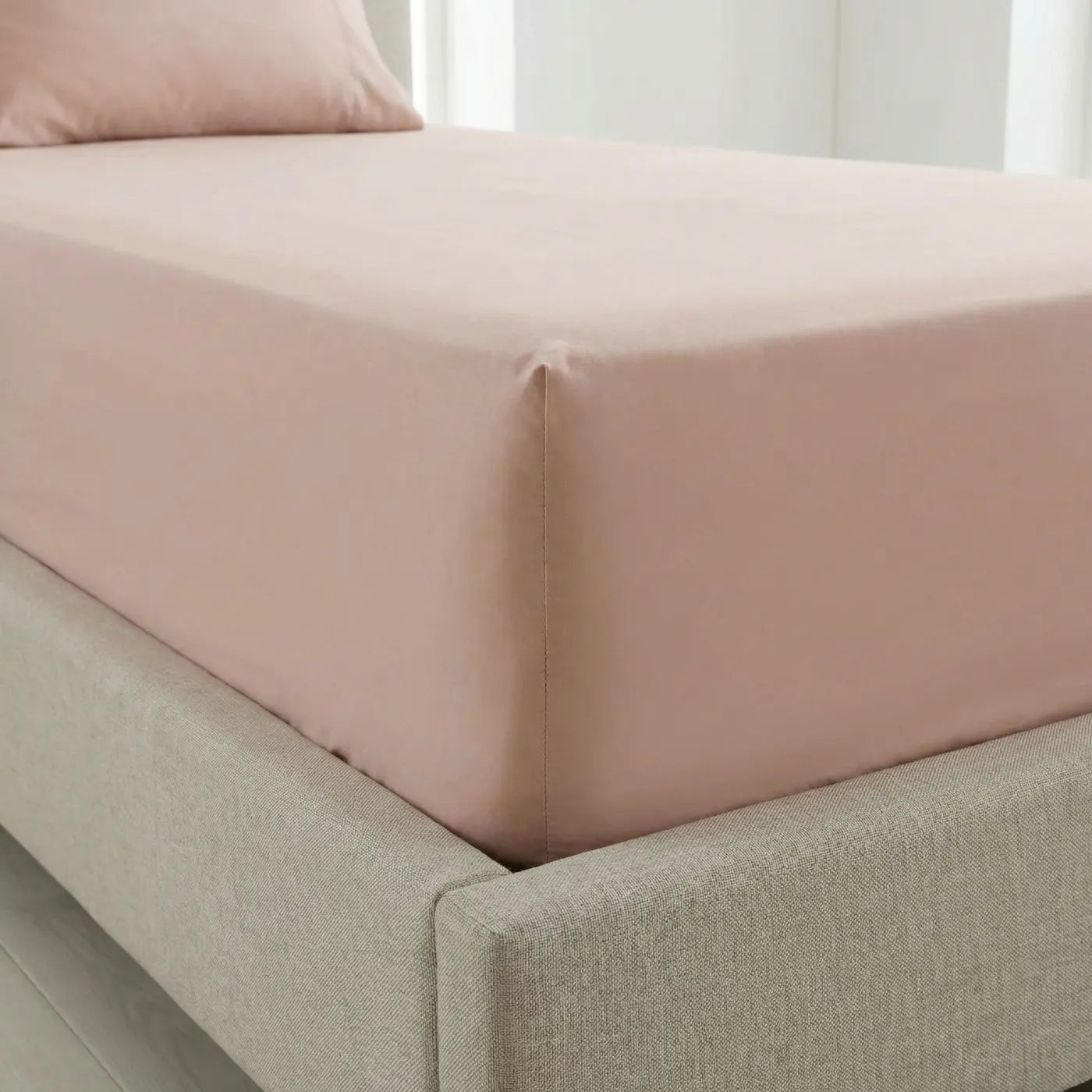 Percale 180 Thread Count Extra Deep Fitted Sheet 40cm Deep