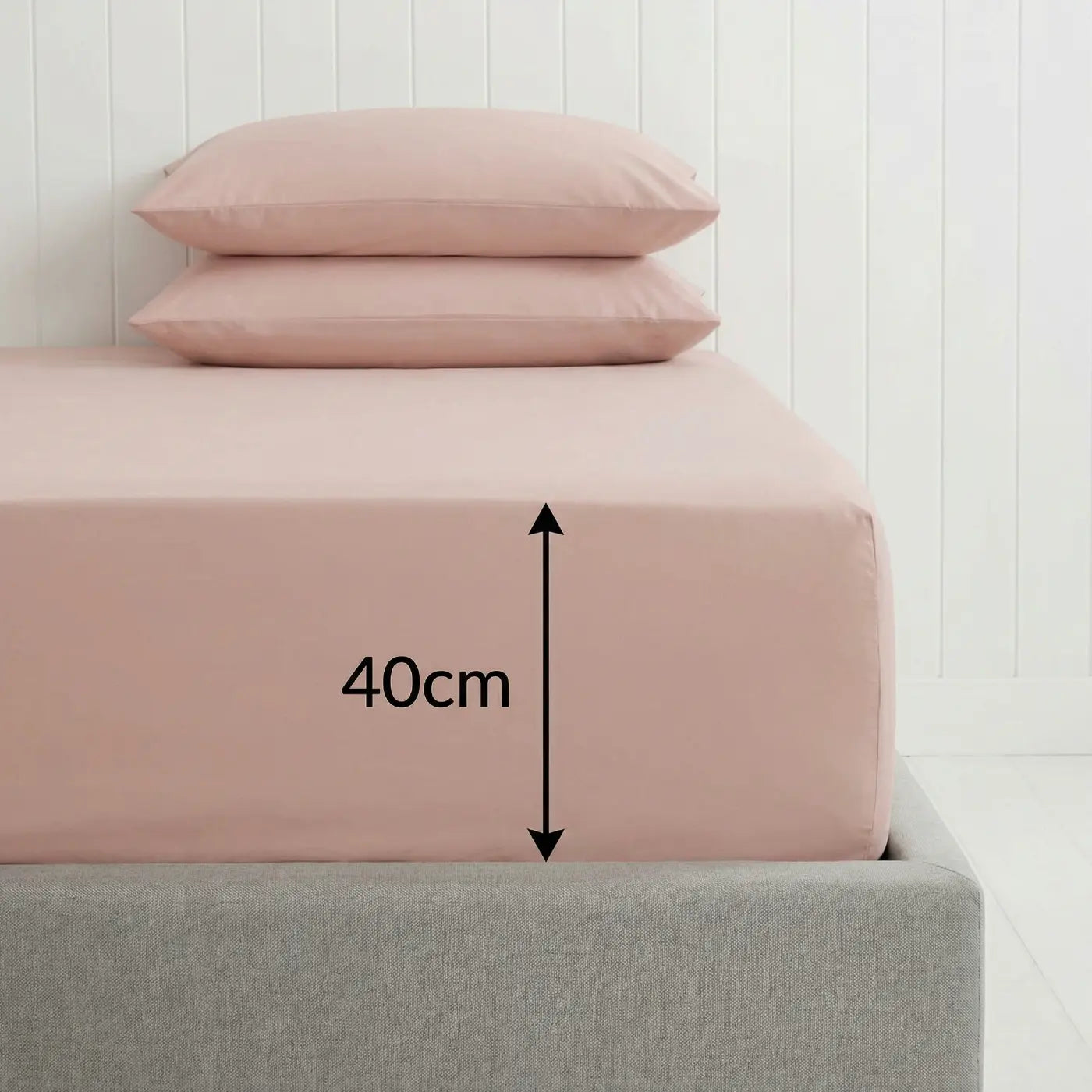 Percale 180 Thread Count Extra Deep Fitted Sheet 40cm Deep