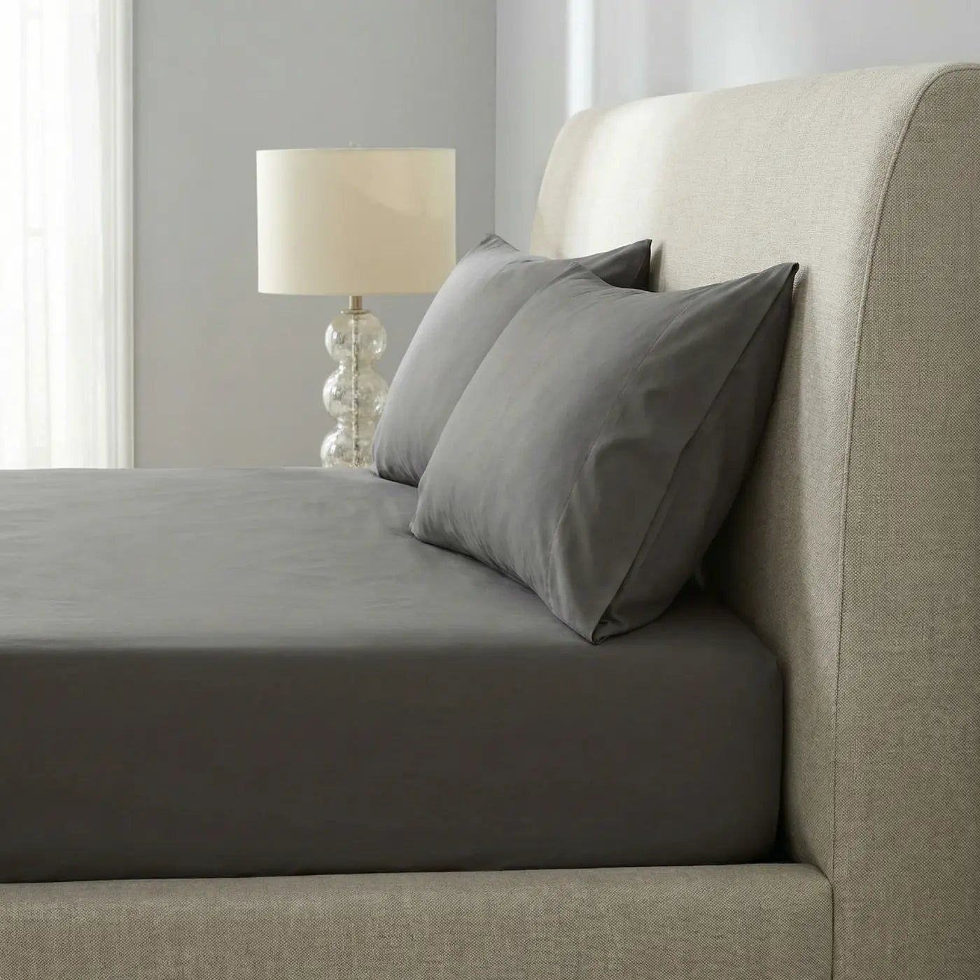 Percale 180 Thread Count Extra Deep Fitted Sheet 40cm Deep