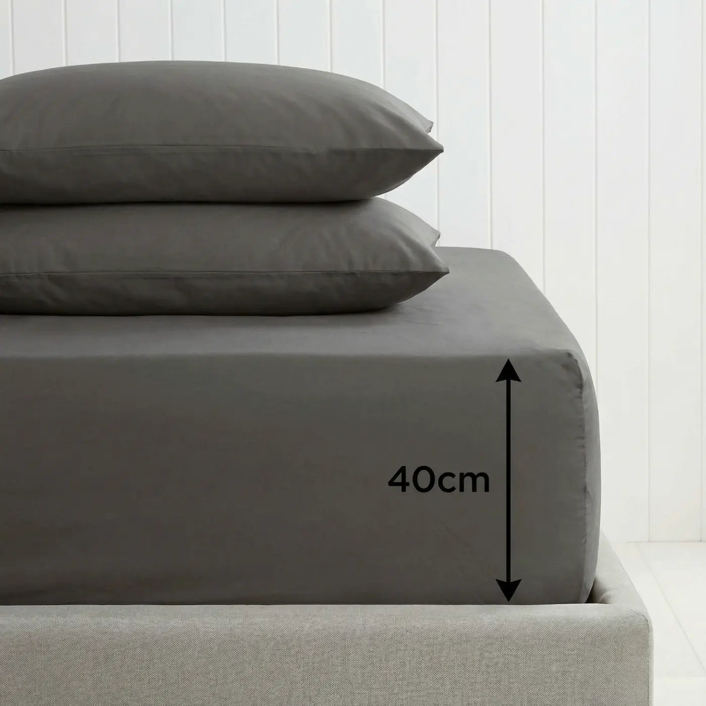 Percale 180 Thread Count Extra Deep Fitted Sheet 40cm Deep