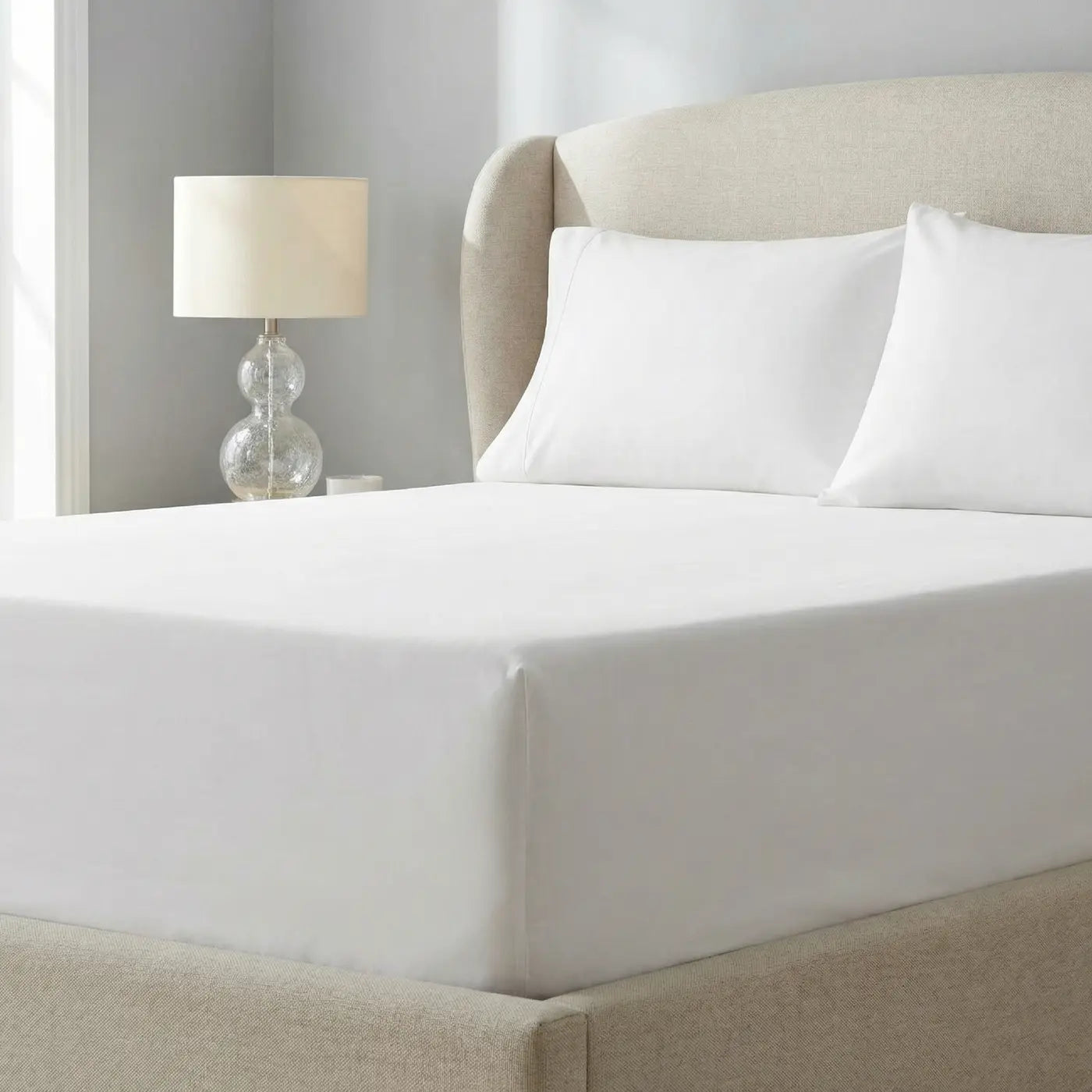 Percale 180 Thread Count Extra Deep Fitted Sheet 40cm Deep